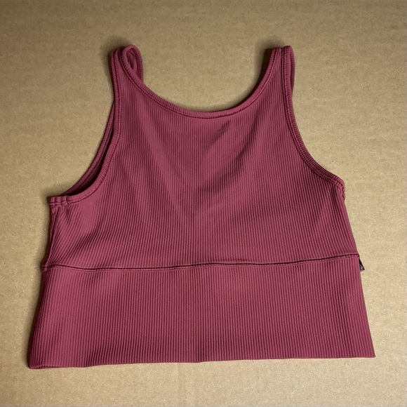 lululemon athletica pivot Ribbed Tank Top - wine Red size 6 - Picture 1 of 6